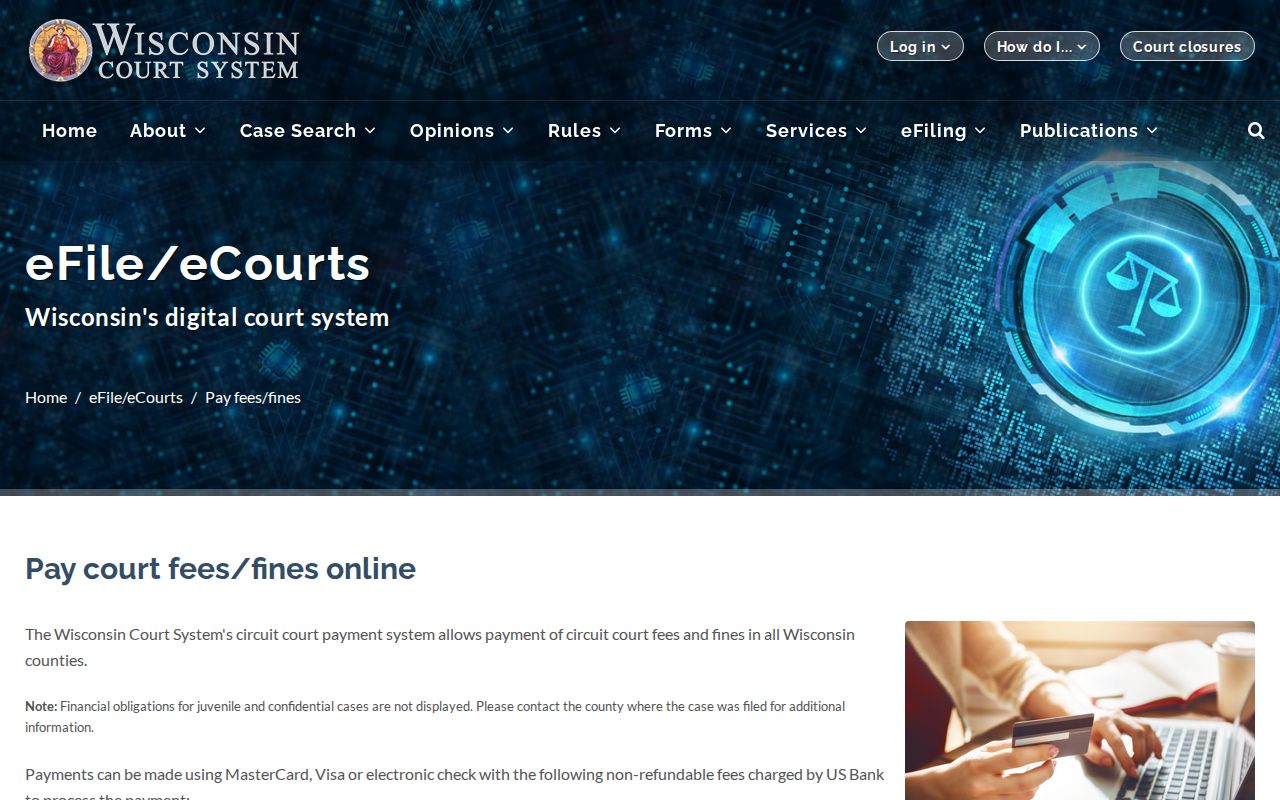 Kewaunee County traffic court online payment instructions